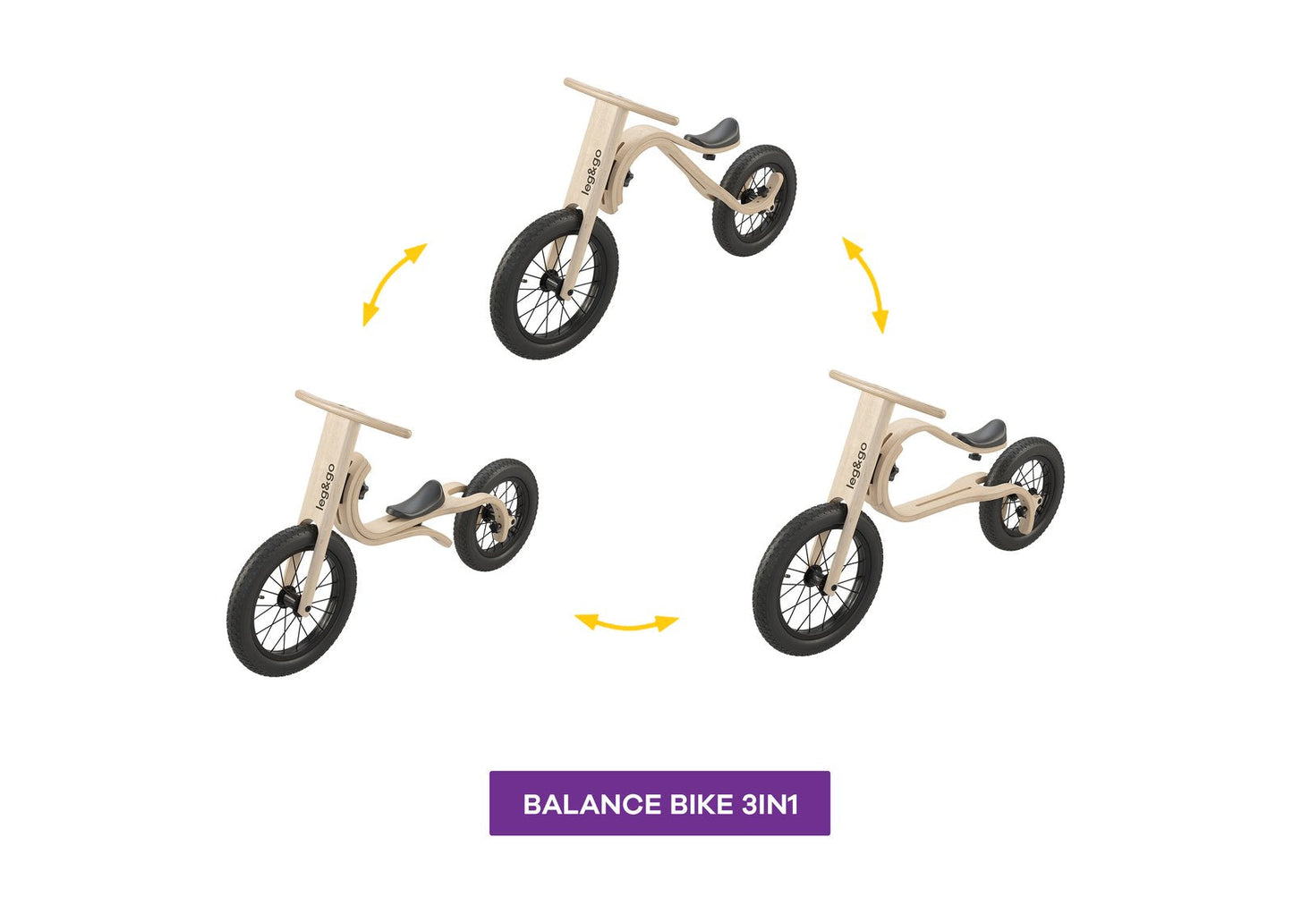 Ποδήλατο ισορροπίας leg&go 3 σε 1